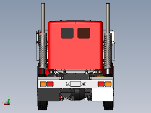肯沃斯T370大卡车模型3D图纸 Solidworks设计后视缩略图