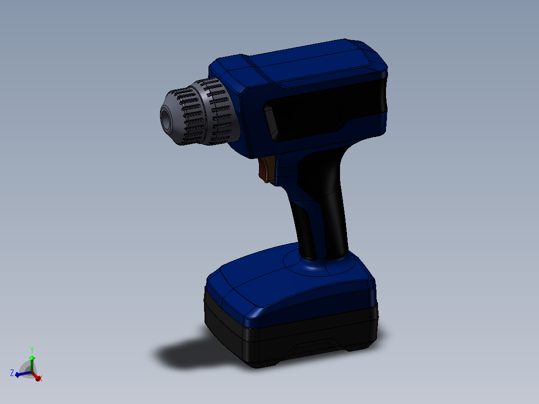 手电钻模型主视图