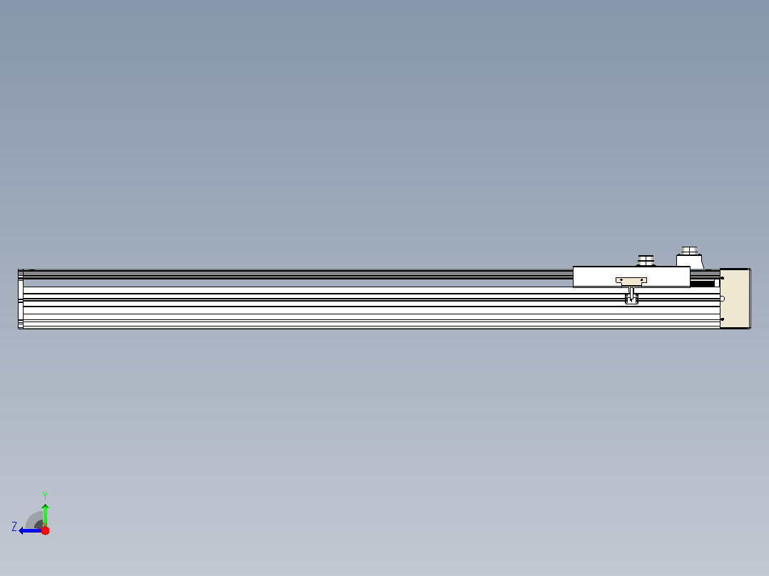 日规模组半封闭丝杆TPA-HNR-220D-3210C-L1000-MR-C-P1K-N3右视图