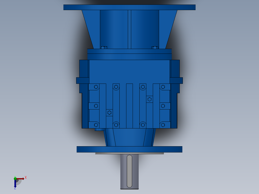 RF57ZP斜齿轮减速机RF57-4.39-M1-P112-Φ200俯视图