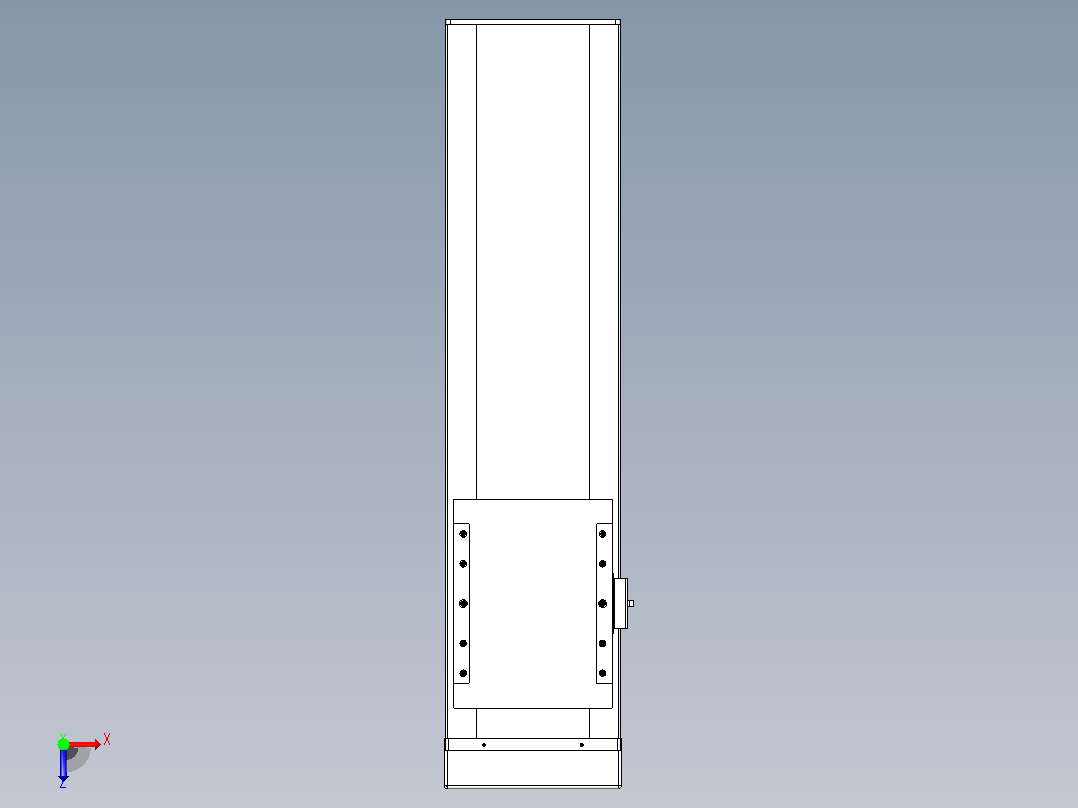 滚珠丝杠直线轴带导轨全封闭TPA-HCR-175D-2510C-L450-MP-Y-P75-N3俯视图