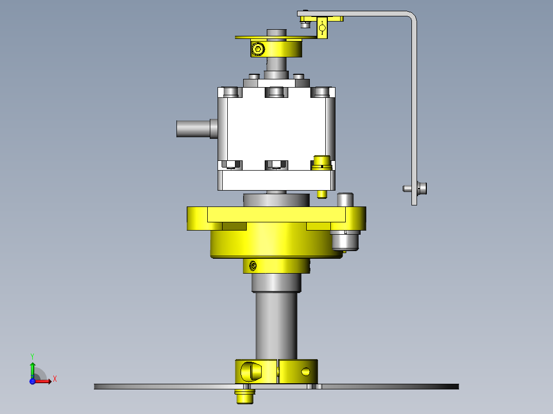 工件旋转机构前视图