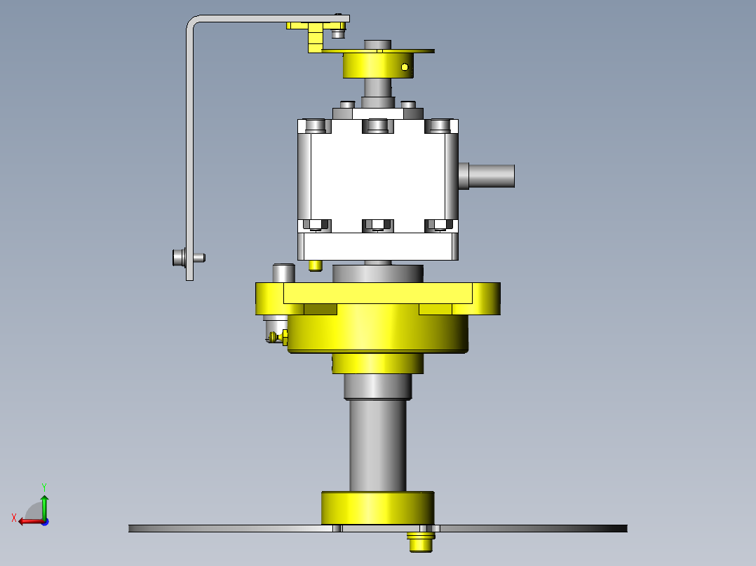 工件旋转机构后视图