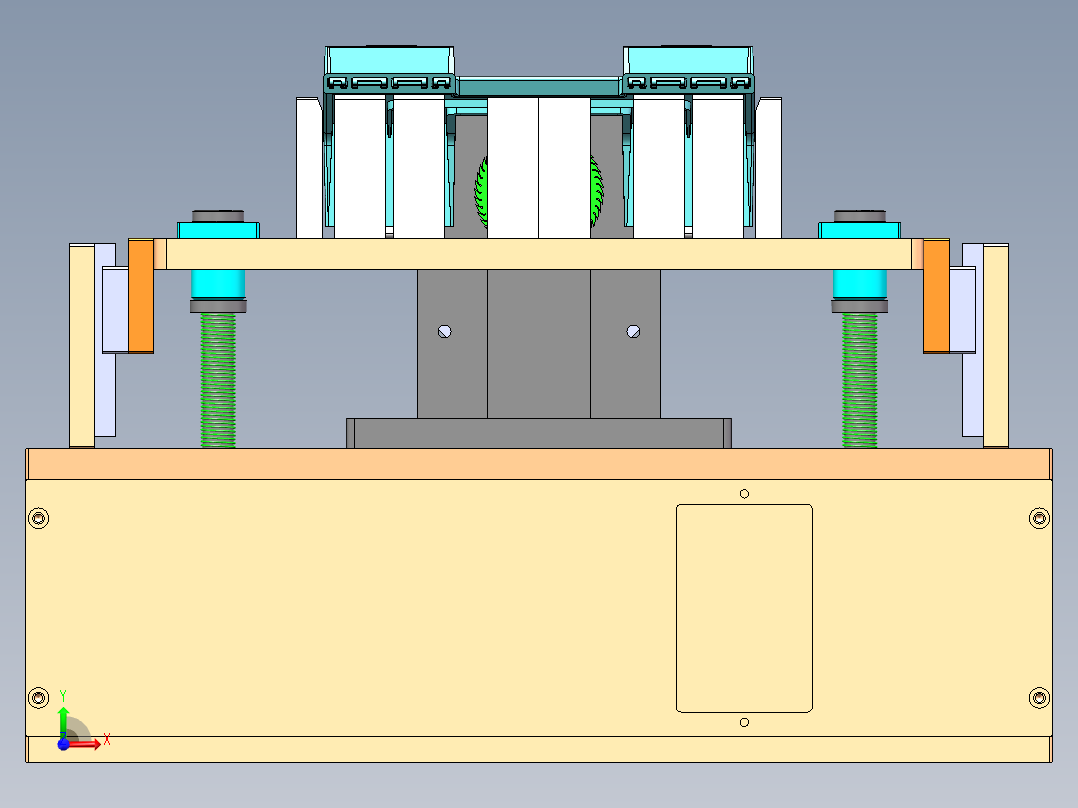 底座旋转切水口治具sw17可编辑前视图