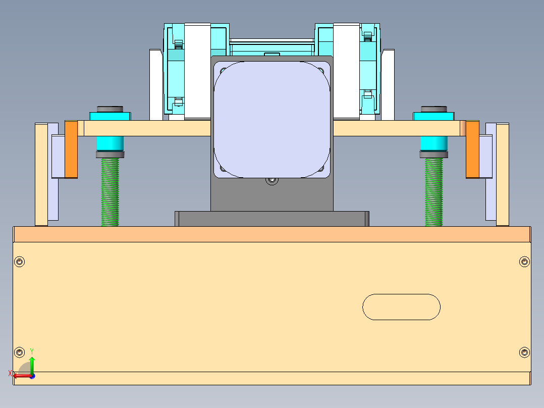 底座旋转切水口治具sw17可编辑后视图