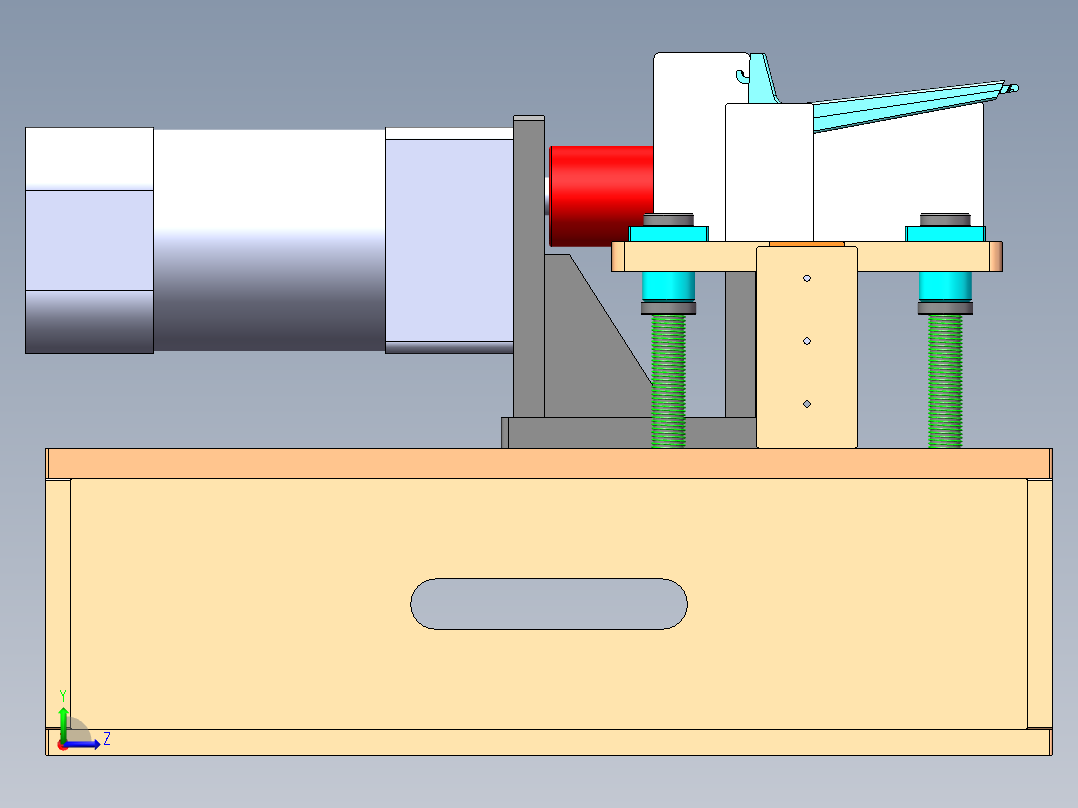 底座旋转切水口治具sw17可编辑左视图