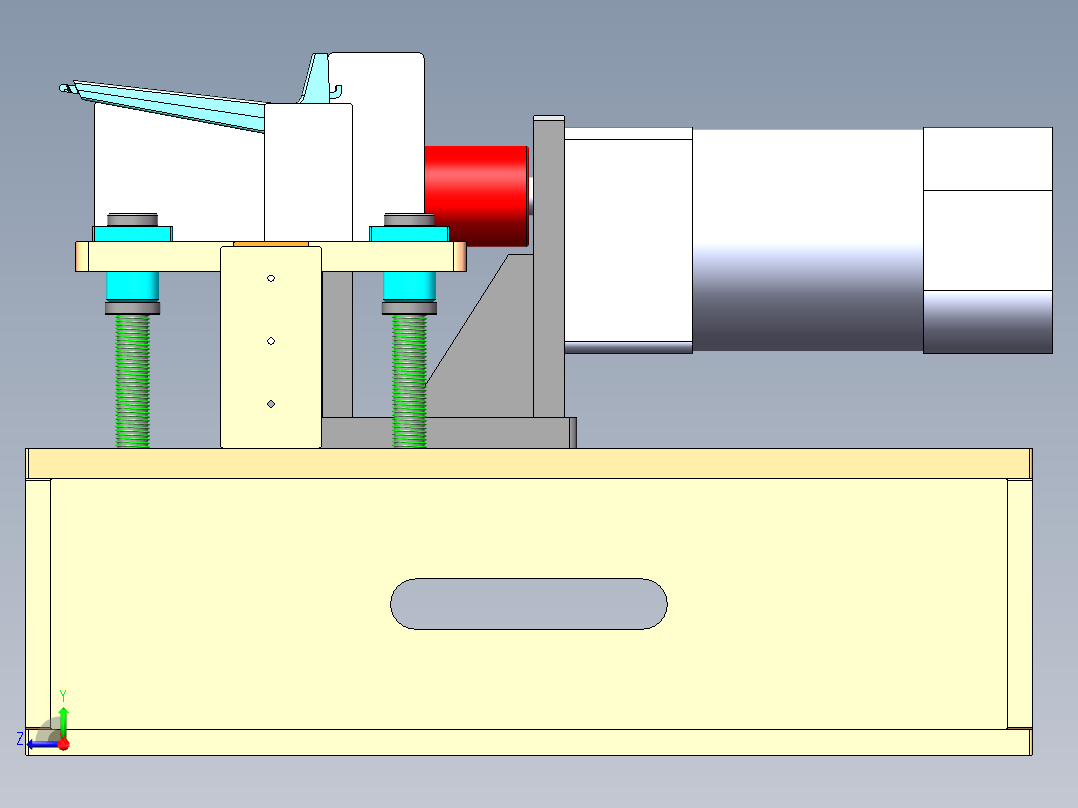 底座旋转切水口治具sw17可编辑右视图