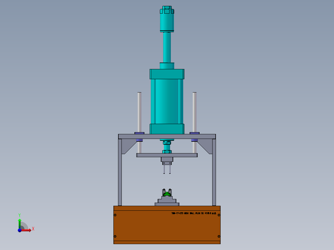 铆弹片治具前视图