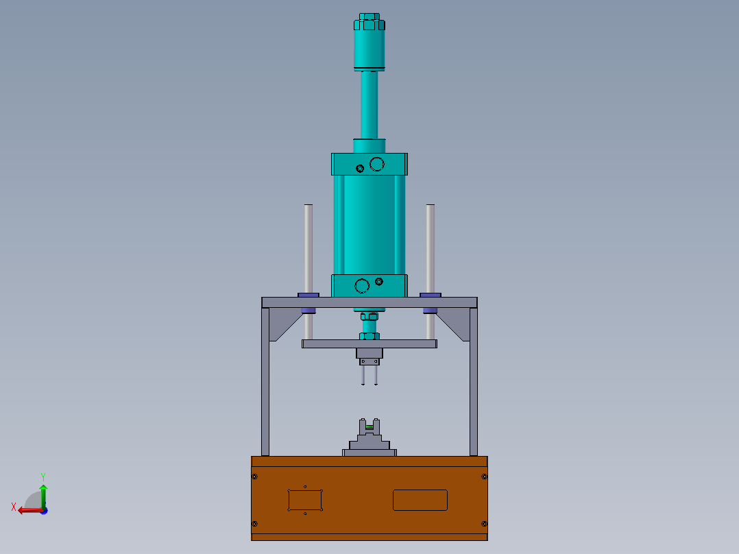 铆弹片治具后视图