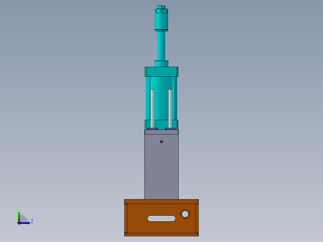 铆弹片治具左视图