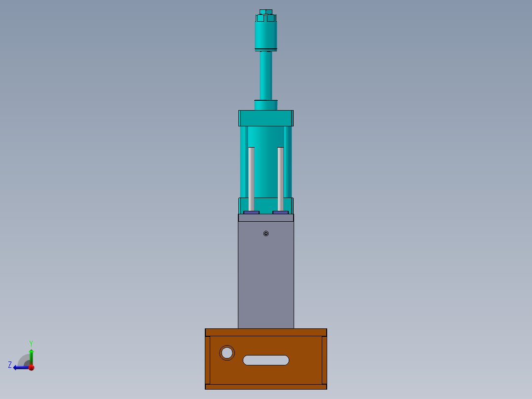 铆弹片治具右视图