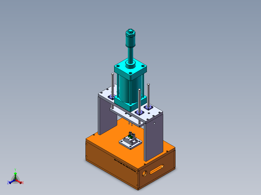 铆弹片治具正等轴测图