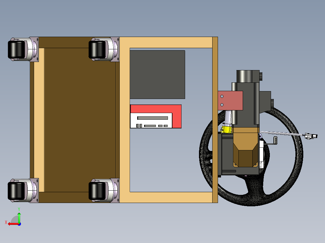 汽车EPS电动转向机构及测试系统后视图