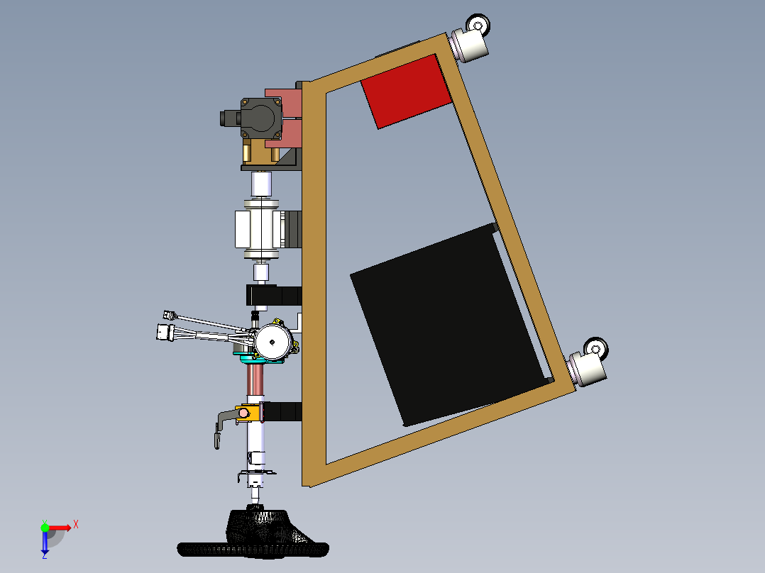 汽车EPS电动转向机构及测试系统俯视图