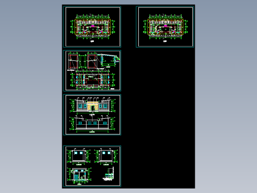 某地水冲沟槽式厕所建筑施工cad图建筑cad图纸