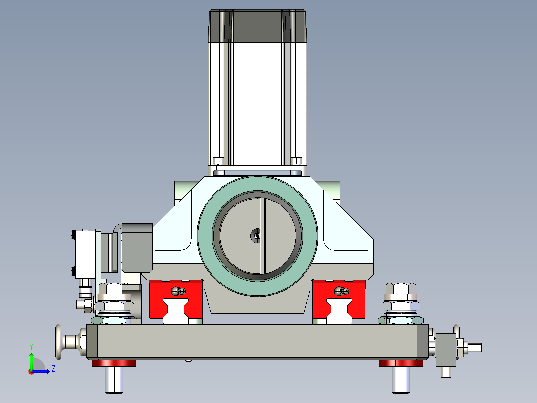电化学处理振荡机3d模型3D模型左视图