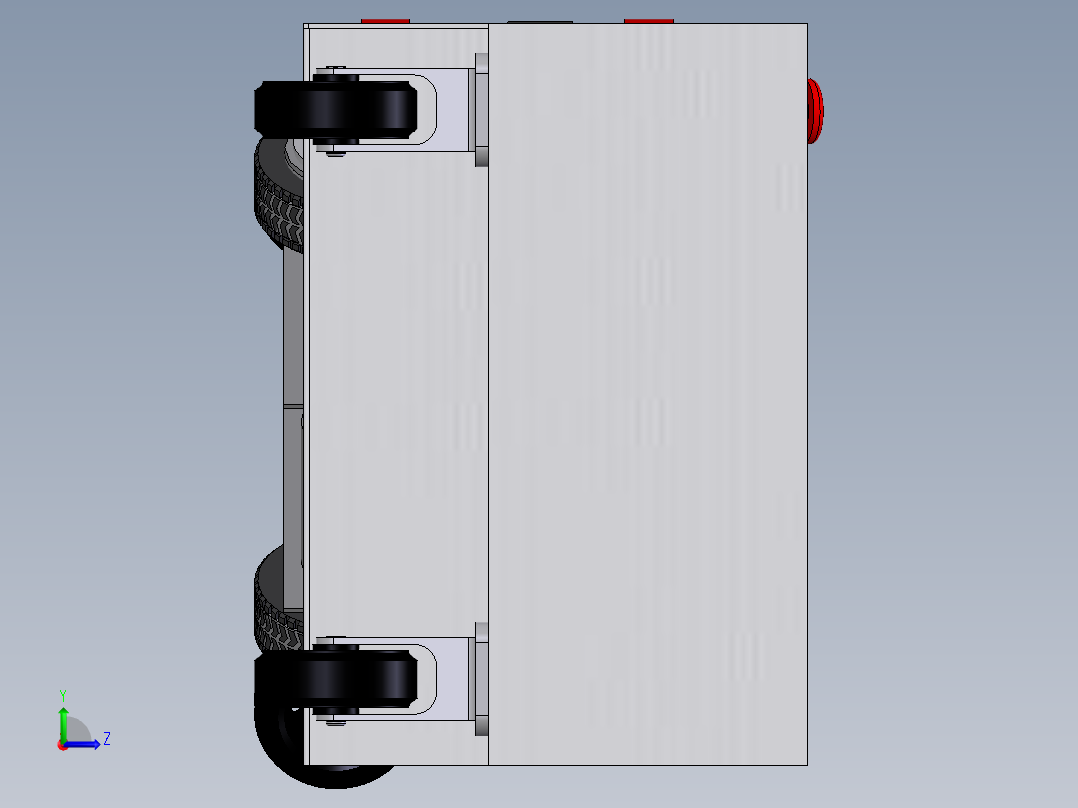 手动牵引AGV钢丝料架左视图