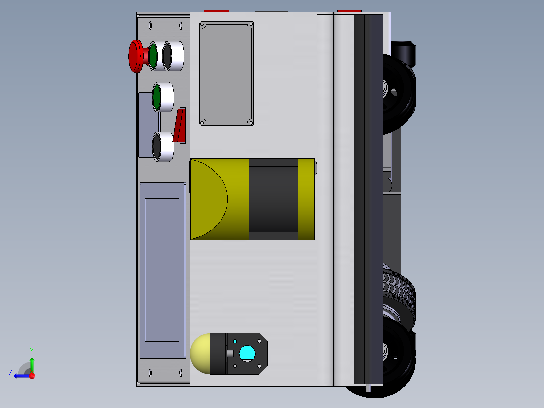 手动牵引AGV钢丝料架右视图