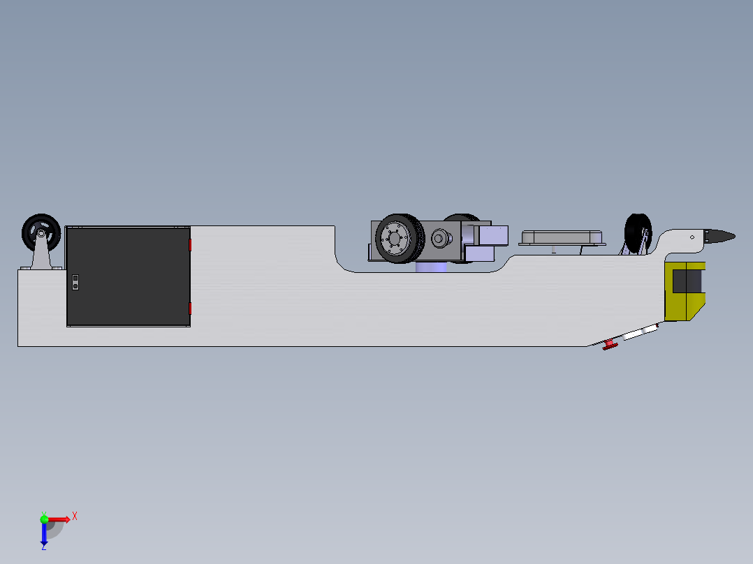 手动牵引AGV钢丝料架俯视图