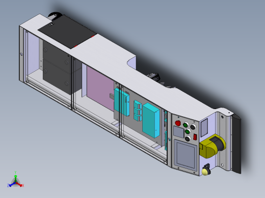 手动牵引AGV钢丝料架正等轴测缩略图