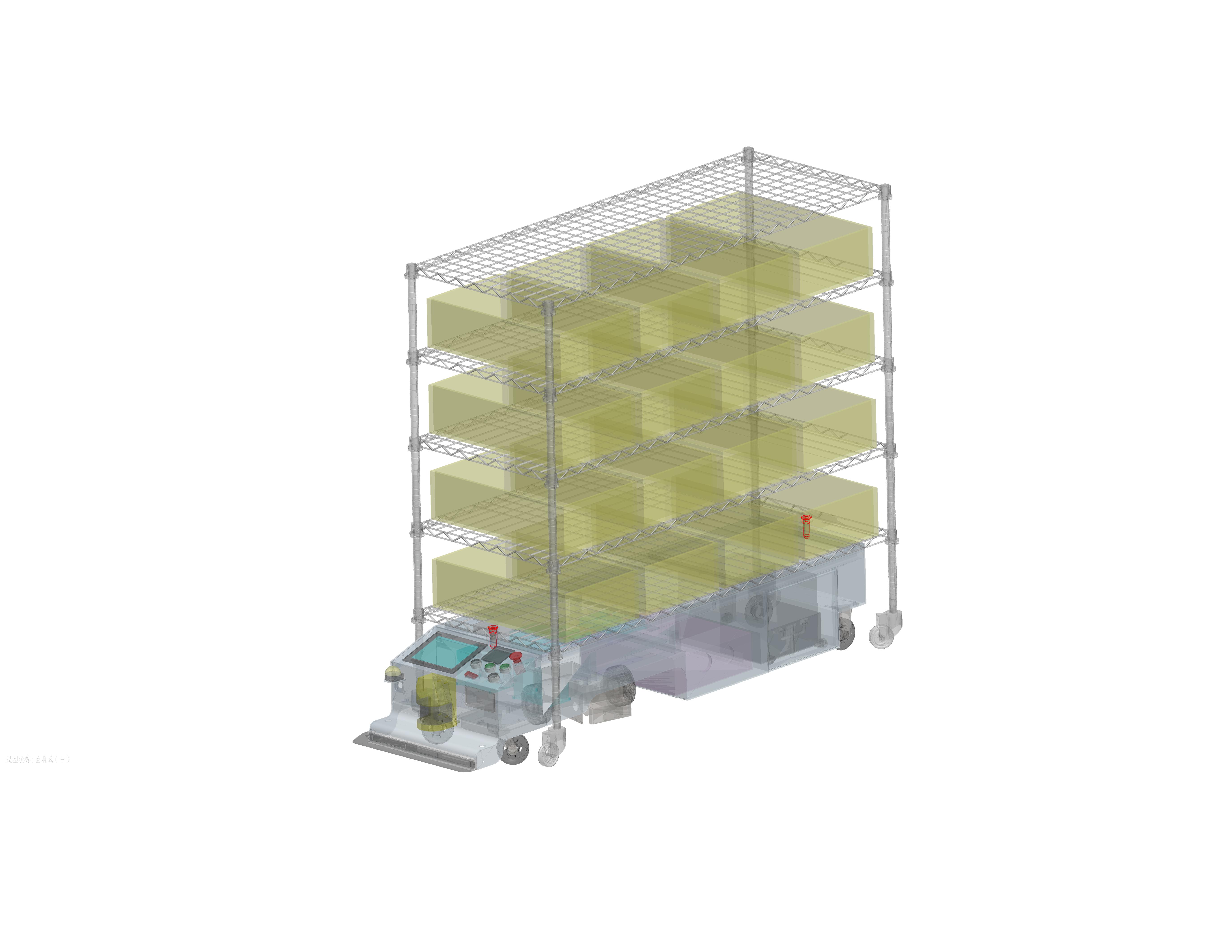 手动牵引AGV钢丝料架