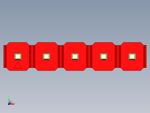 彩色公头100mil（2.54mm）系列-DS1021_red_1x05p_100mil_Type5_rev1.0前视缩略图
