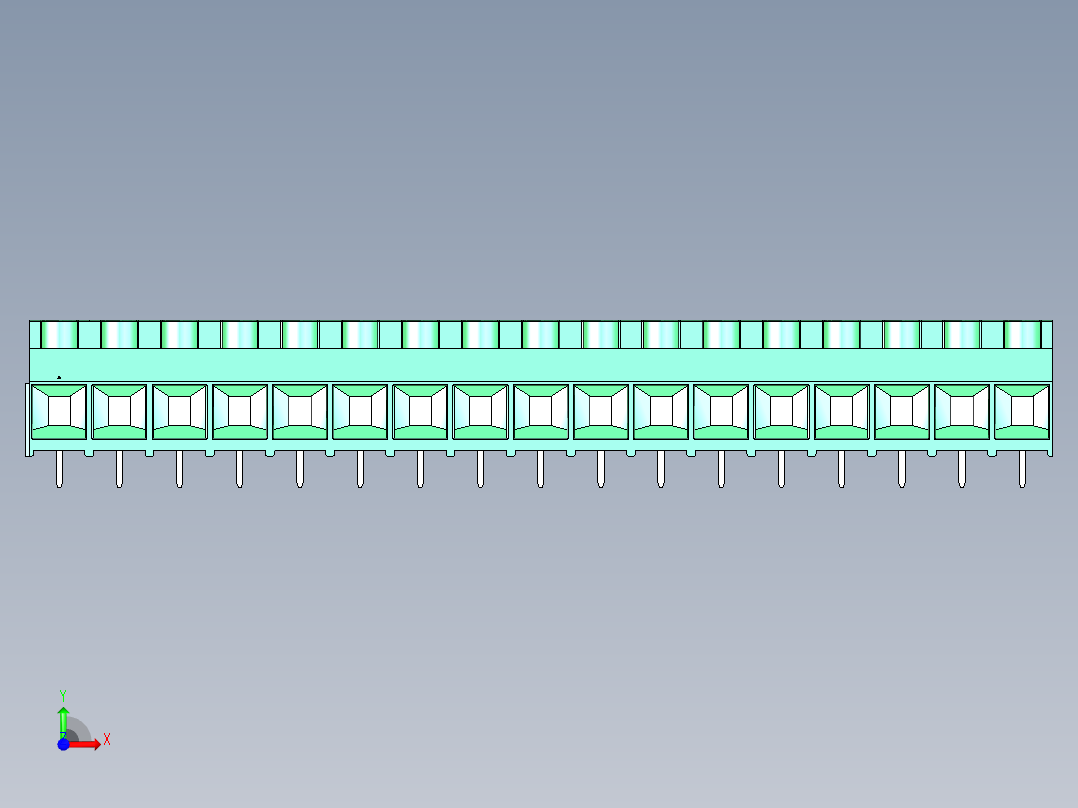 DEGSON DG636 系列 6.357.629.52mm 接线端子-DG636-9.52-17P-14-00AH前视图