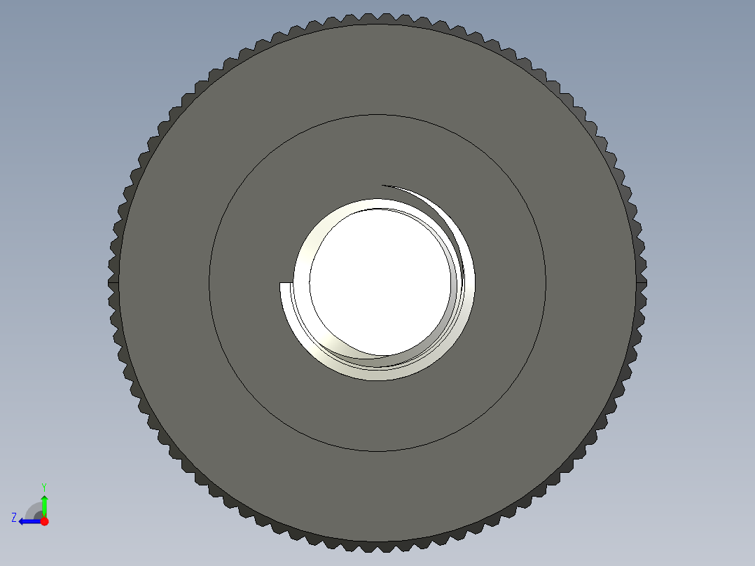 滚花旋钮-Knurled Knob 0.312x1.000x0.500.STEP右视图