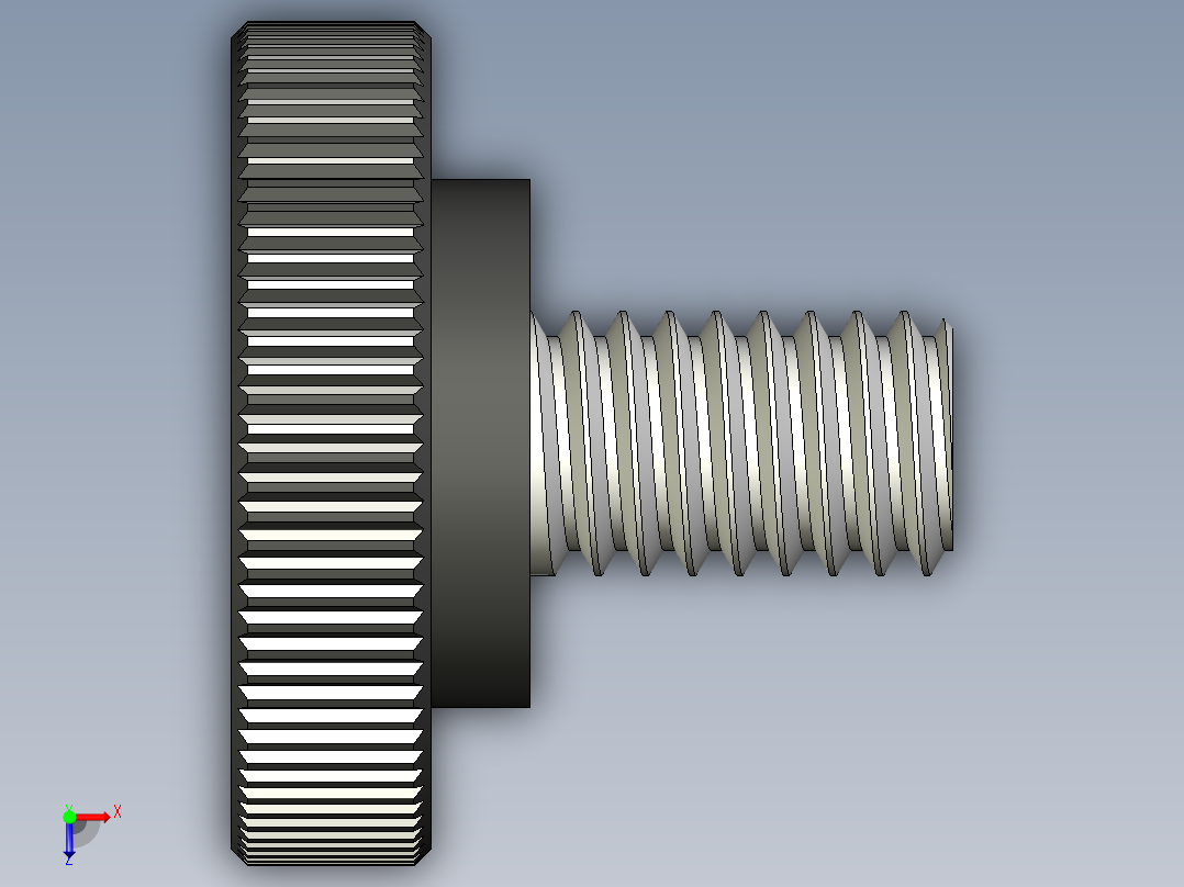 滚花旋钮-Knurled Knob 0.312x1.000x0.500.STEP俯视图