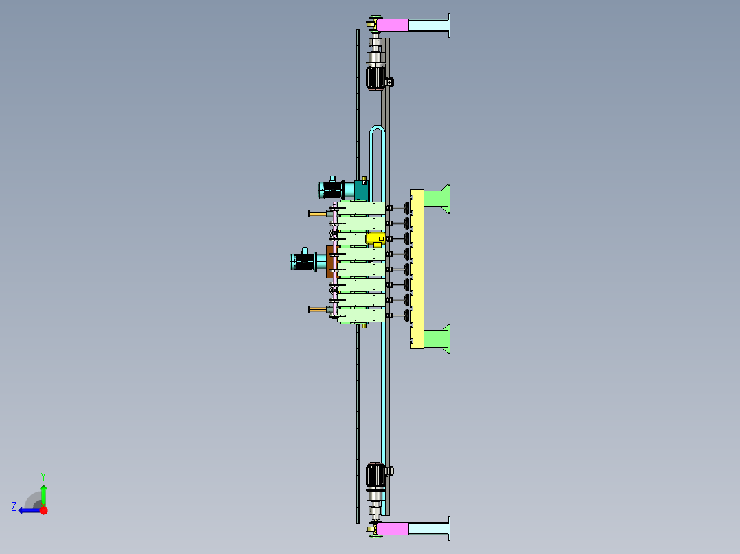 Q413-磨抛机工作台的设计【三维proe】右视图