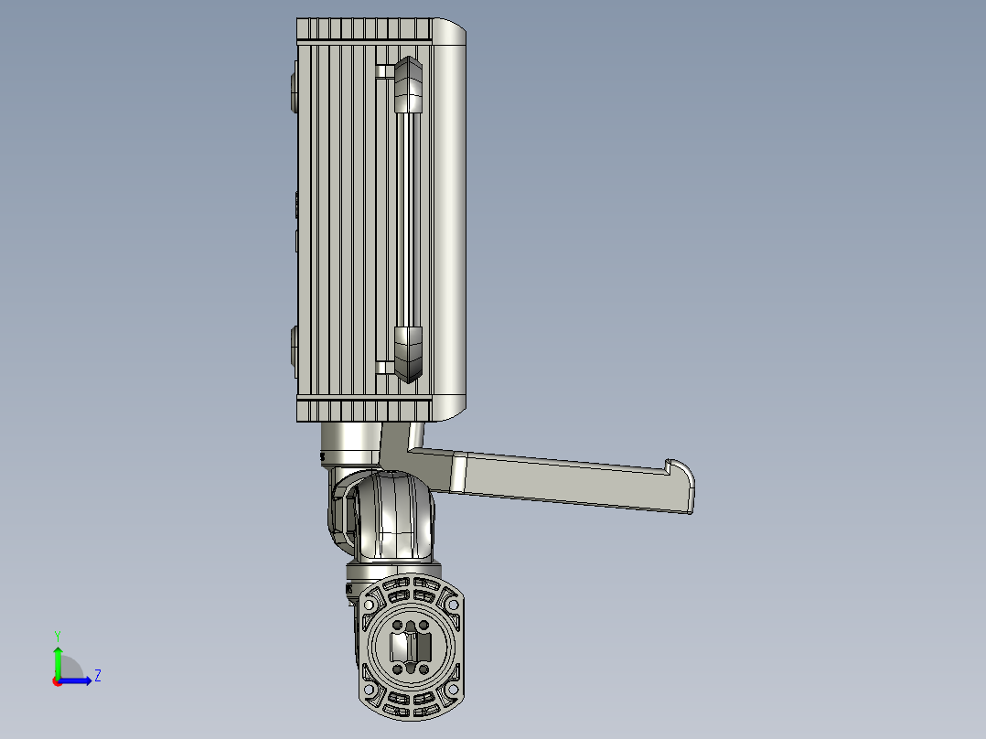 悬臂控制操控箱键盘支架-H3-固定底座-中间连接器-90度箱体连接器-200-300左视图