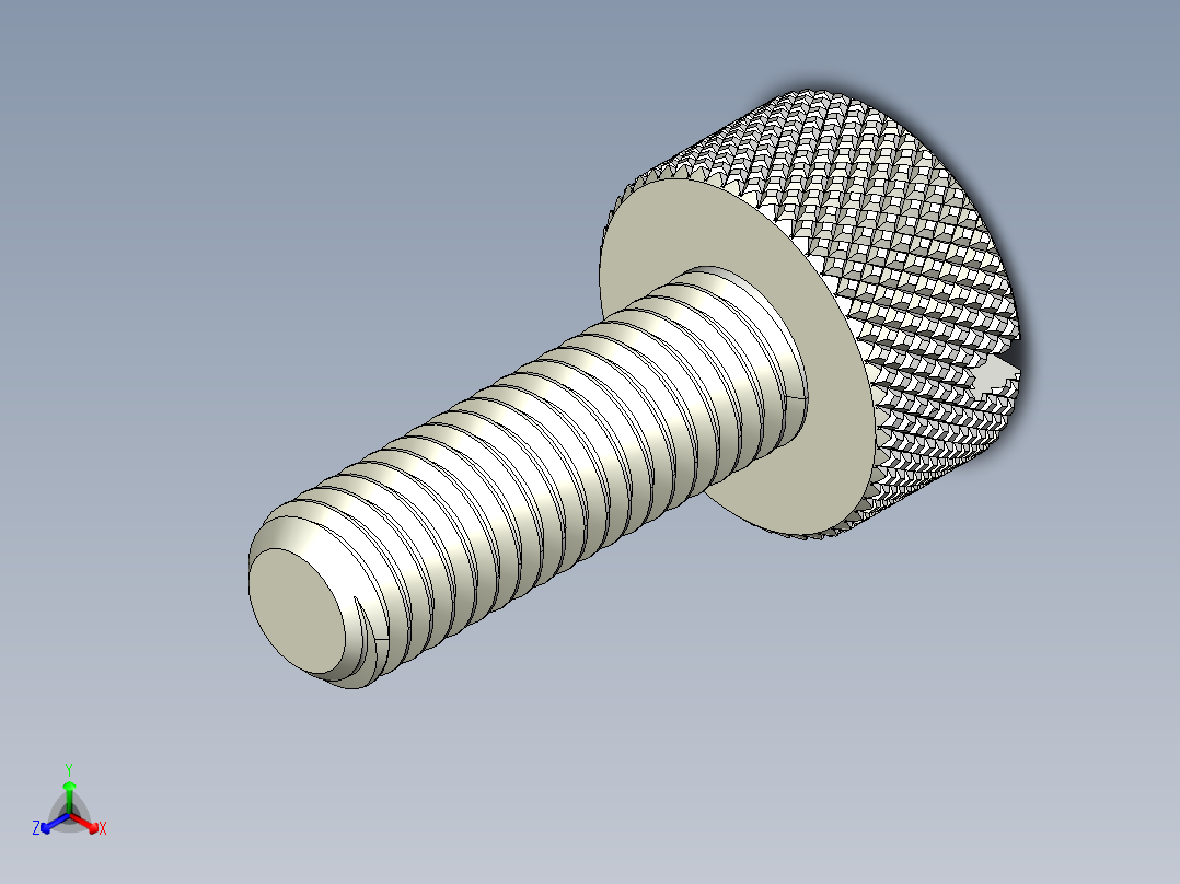 开槽滚花螺钉-M8 x 25mm