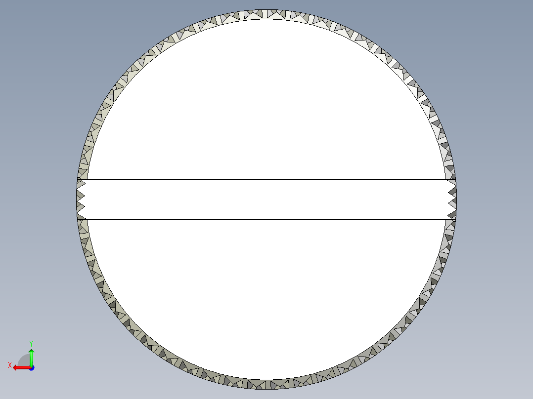 开槽滚花螺钉-M8 x 25mm后视图