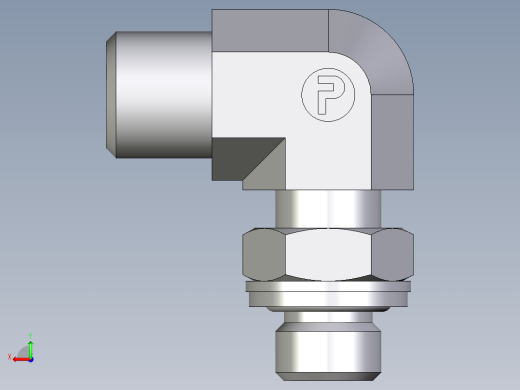卡套式工业通用硬管接头EO_Adjustable_Locknut_elbow_WEE06LMOMDCF后视缩略图