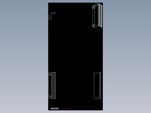 取手(鋁合金)(B)LG-2D多系列多零件图纸模型