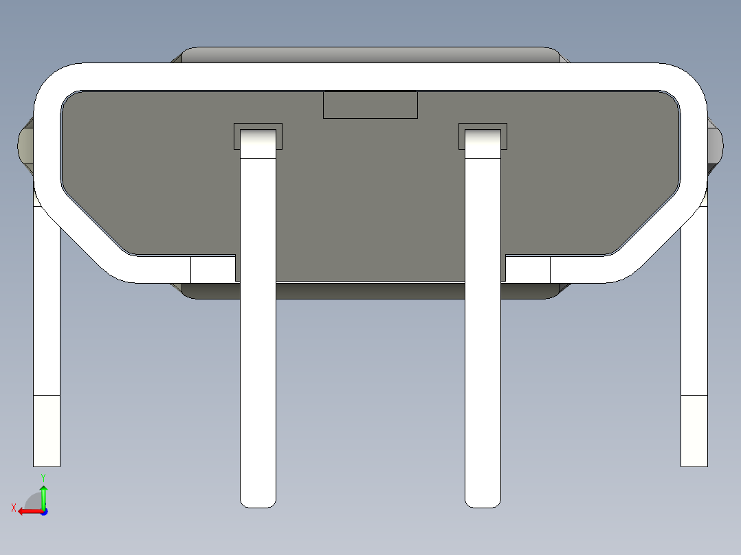 Micro USB 2 pin插针后视图