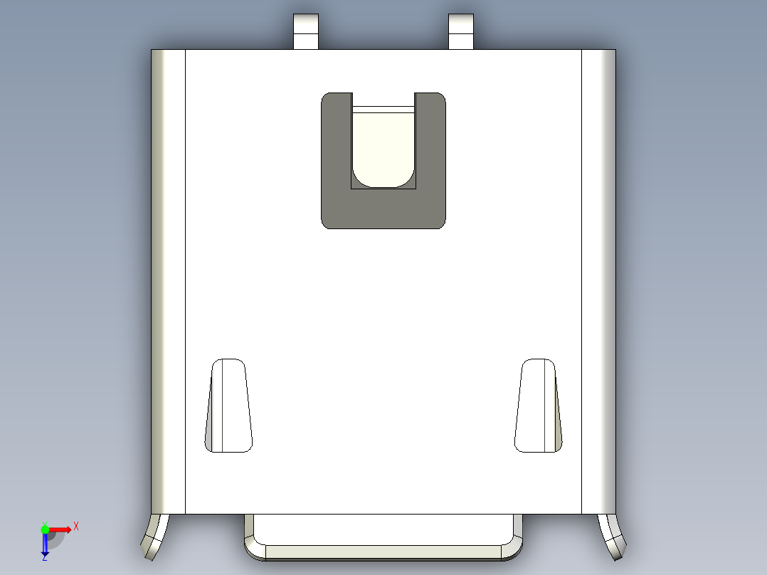 Micro USB 2 pin插针俯视图