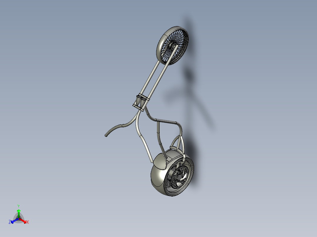 79---概念自行车（stp）proe 5.0三维图纸模型设计图纸