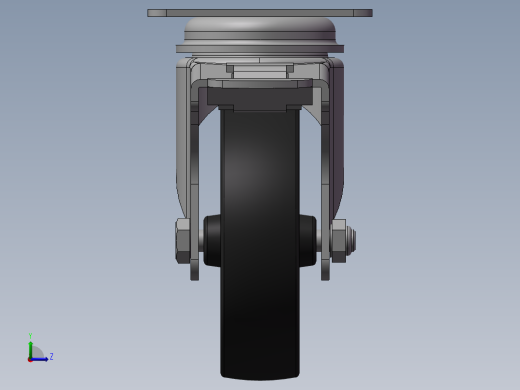 3寸脚轮左视缩略图