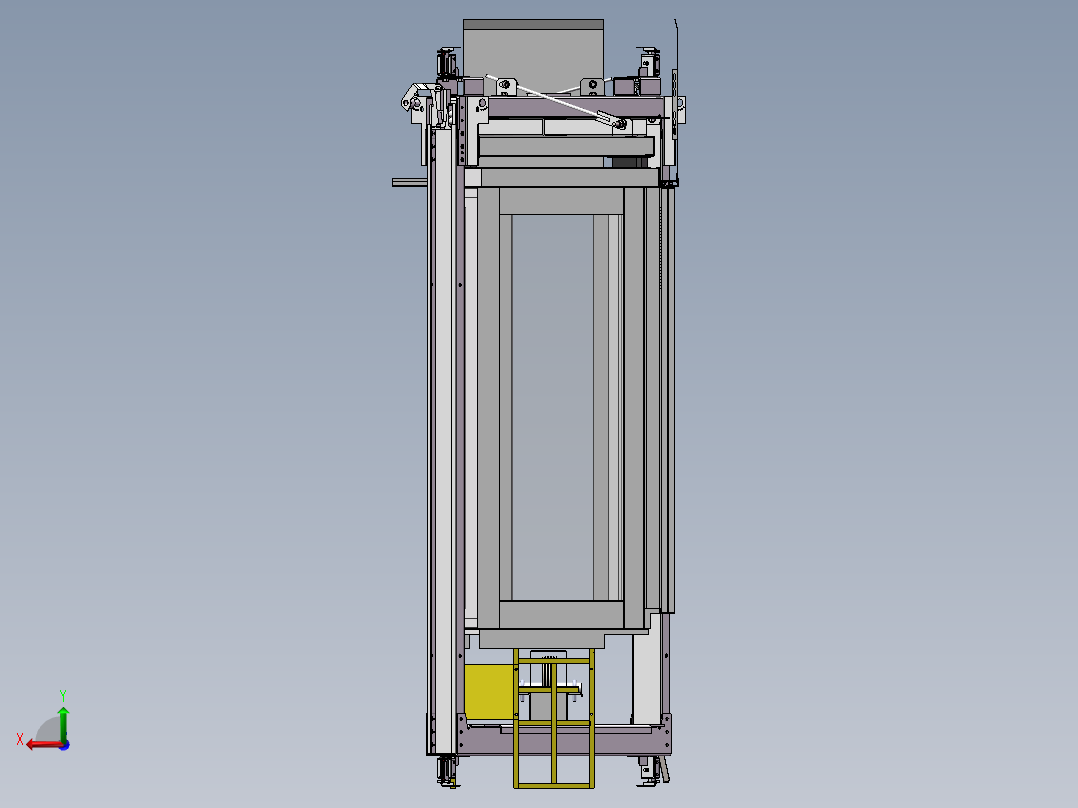 直角开门电梯轿厢设计1185050==200后视图