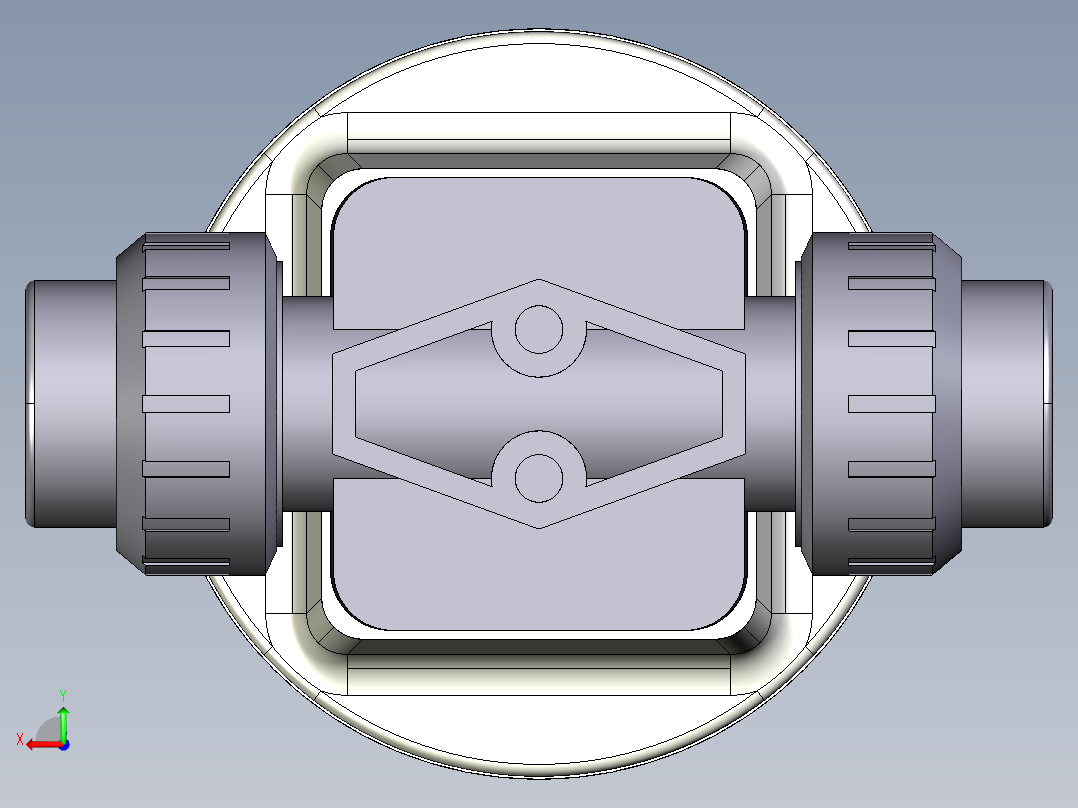 8DKMUAVCP NO-DA 气动隔膜阀、常开型双作用，与溶剂焊接女性联盟结束，ASTM PVC-U系列后视图