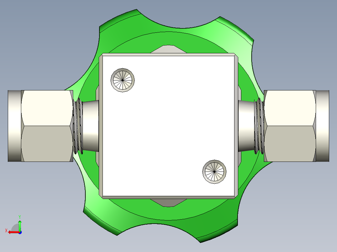 不锈钢高纯度高压隔膜密封阀，6 mm世伟洛克管接头，圆形手柄后视图