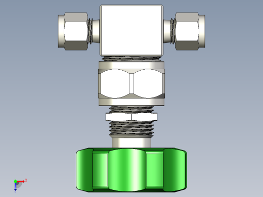 不锈钢高纯度高压隔膜密封阀，6 mm世伟洛克管接头，圆形手柄俯视缩略图