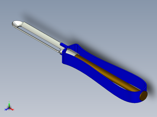 削皮刀正等轴测缩略图