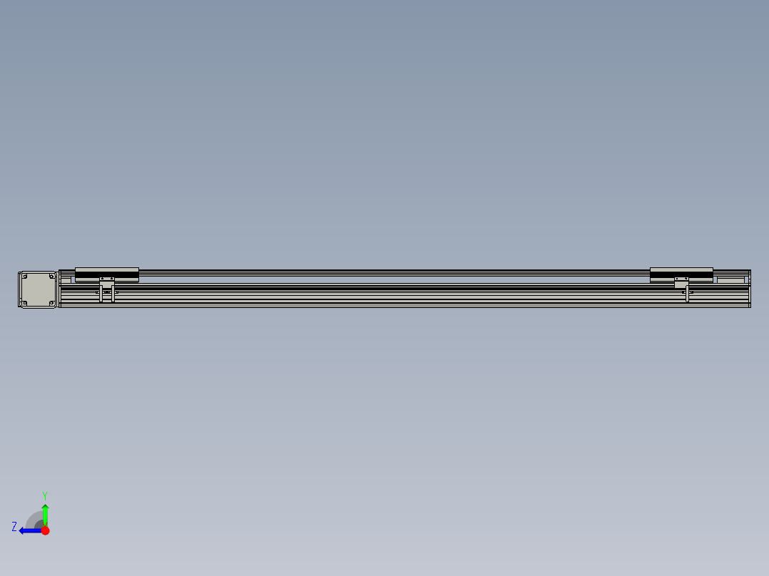 直线模组LHB17-L40-S1350-L(B)设计图纸右视图