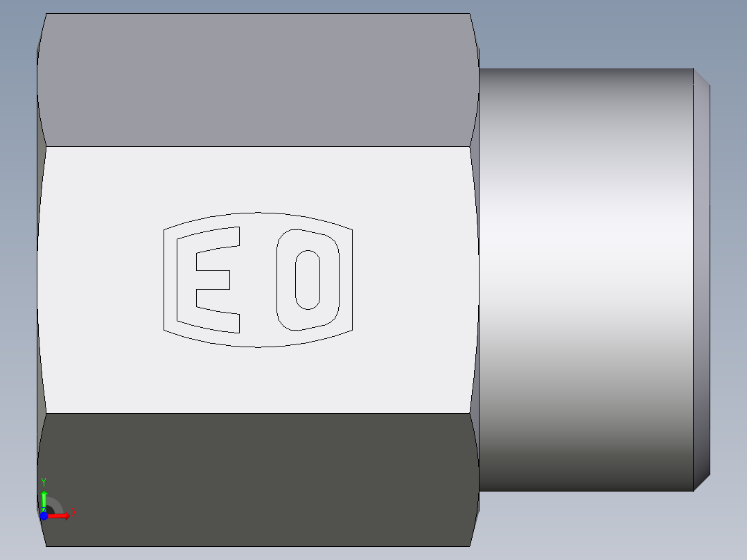 卡套式工业通用硬管接头EO_Swivel_connector_GAI15LM71X前视图