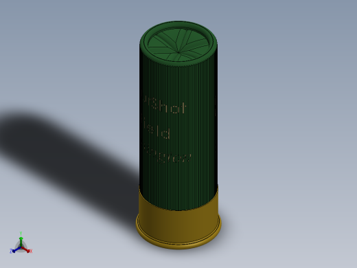 雷明顿12G猎枪子弹正等轴测缩略图