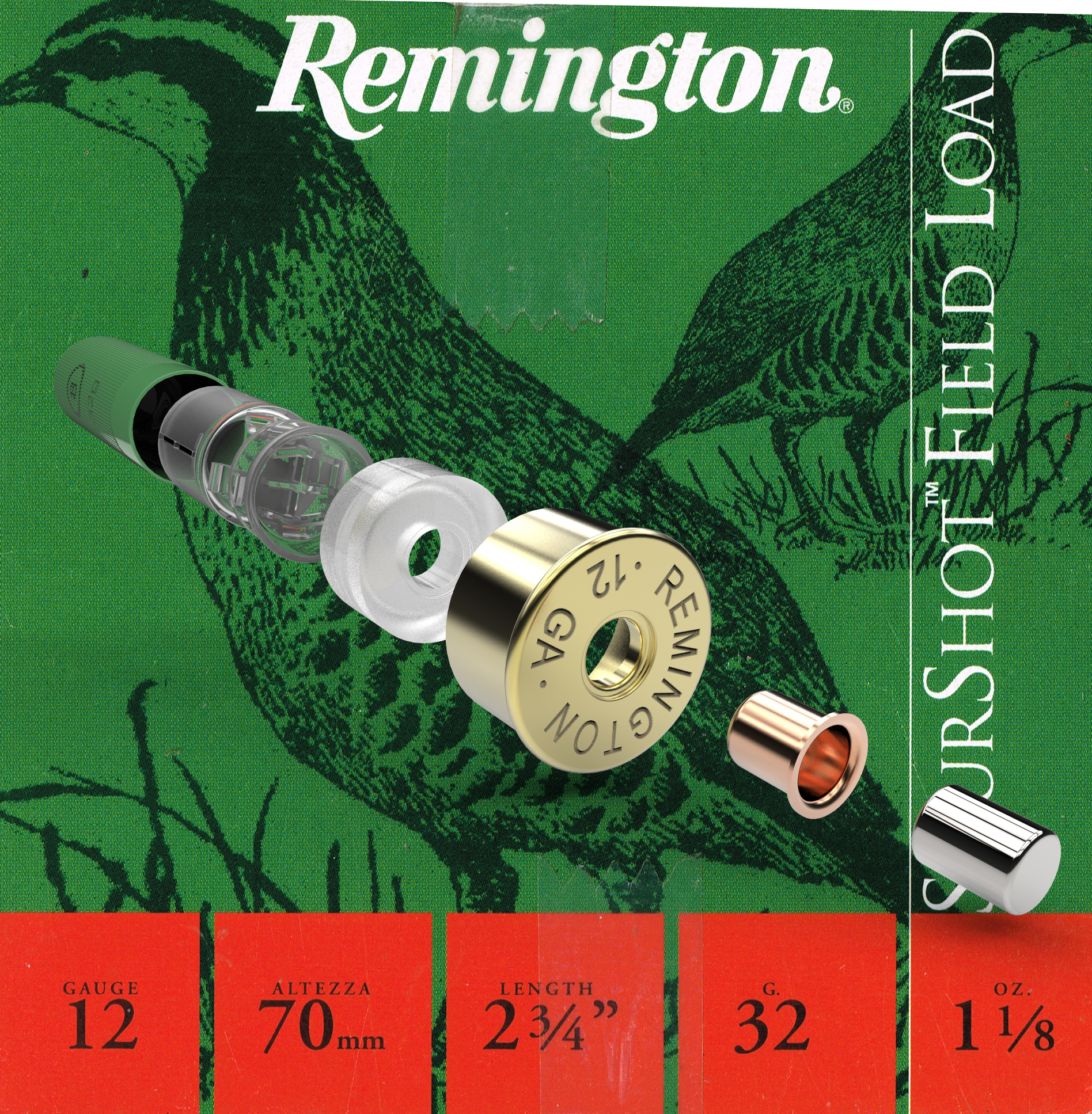 雷明顿12G猎枪子弹