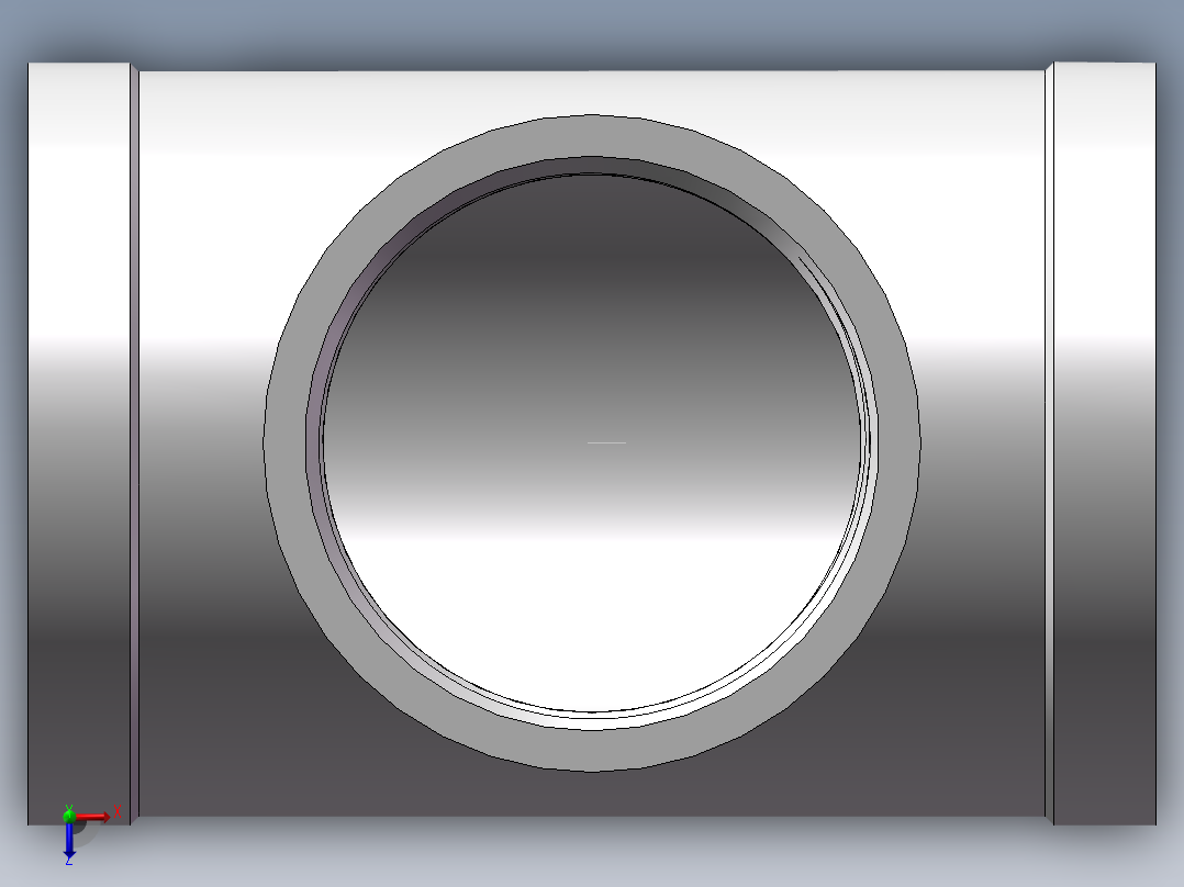 三通-异径 DN80-DN65俯视图