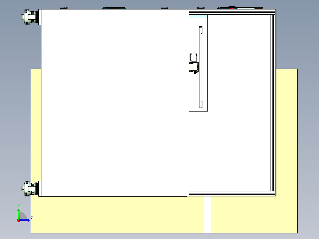 洗涤贴装机左视图